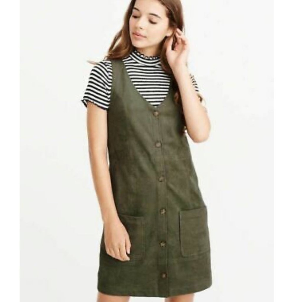 Abercrombie & fitch faux suede shift dress